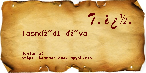 Tasnádi Éva névjegykártya